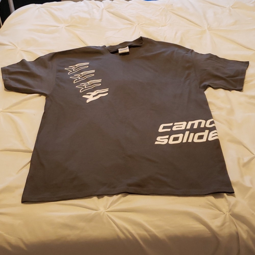 ⚡Men's gray camoplast solider shirt sz L